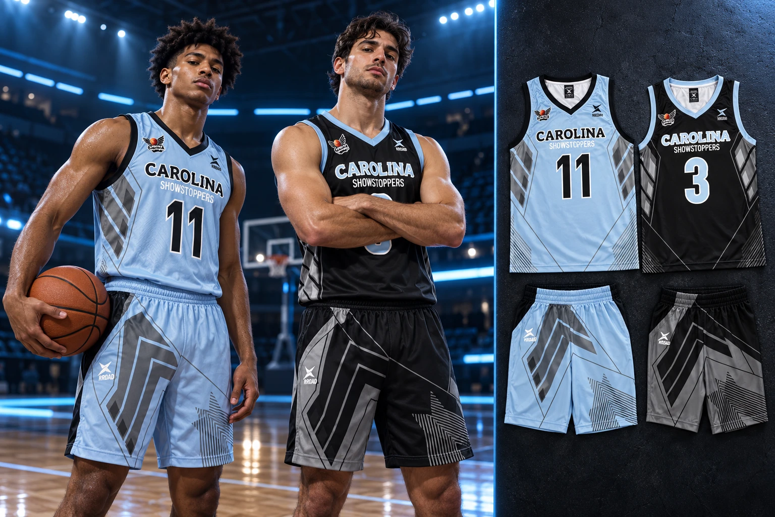 Carolina Showstoppers — styled athletes and referenced teamwear