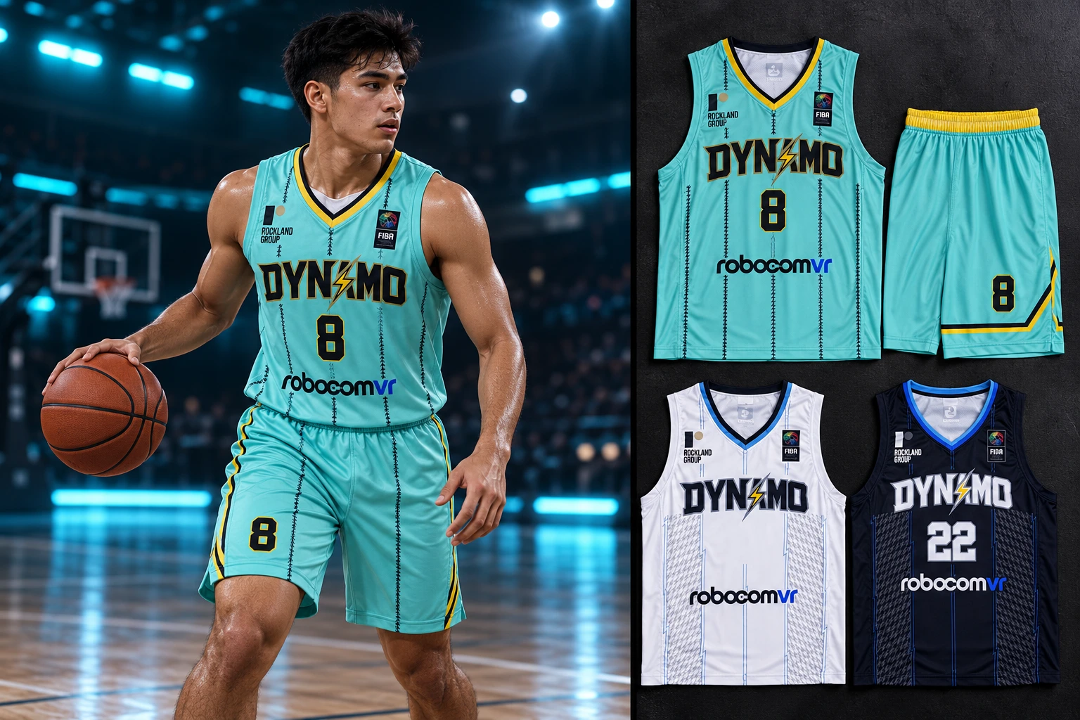 Dynamo — styled athletes and referenced teamwear