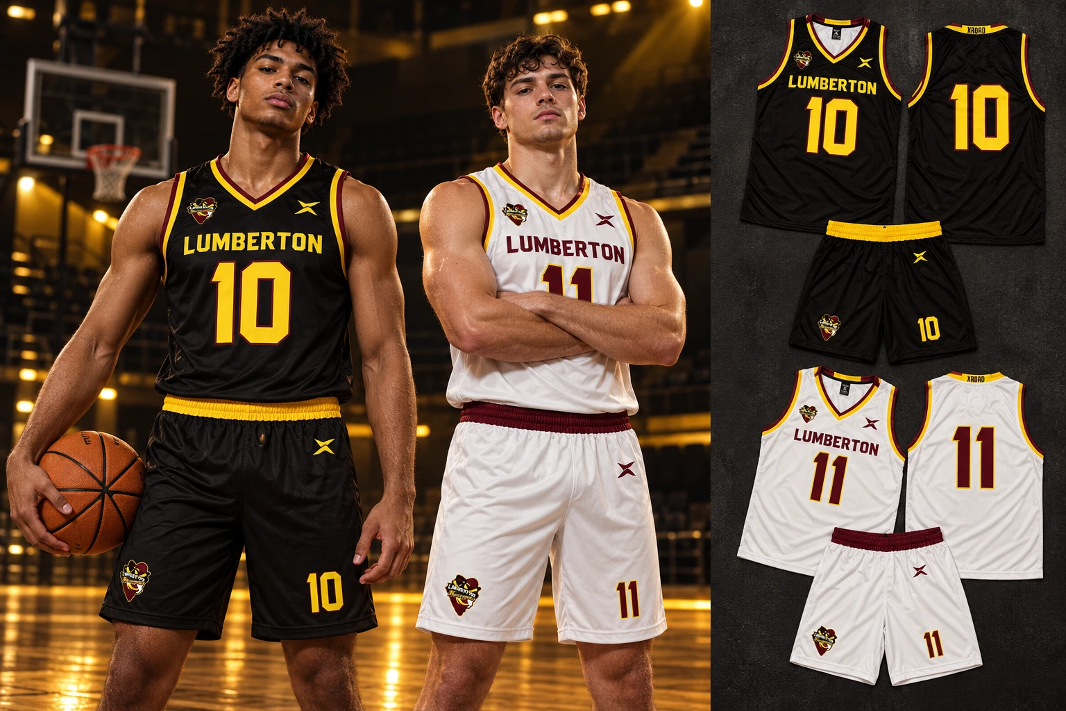 Lumberton — styled athletes and referenced teamwear