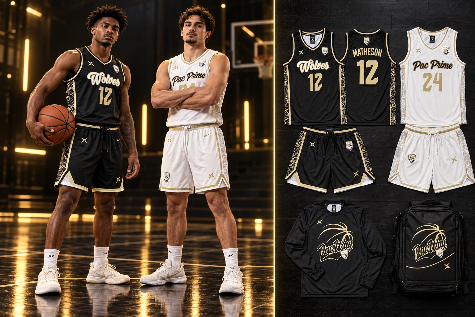 Pac Prime · Wolves — styled athletes and referenced teamwear