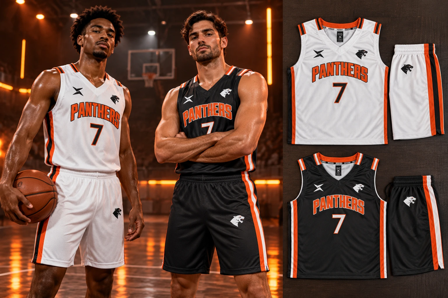 Panthers · Striped — styled athletes and referenced teamwear