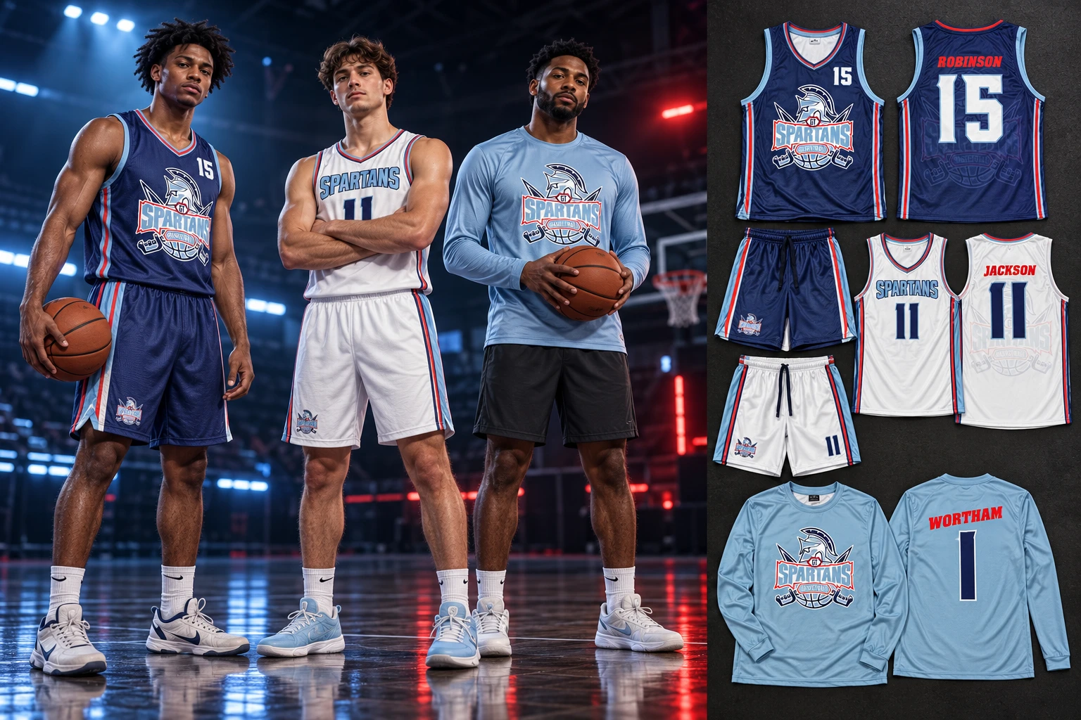 GT Spartans — styled athletes and referenced teamwear