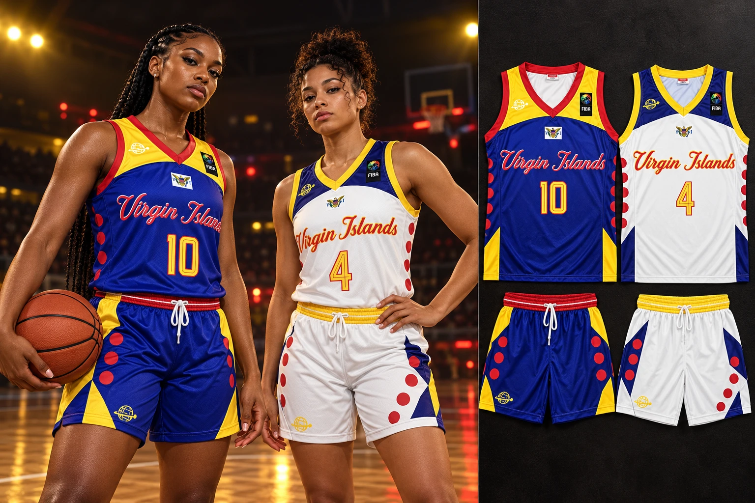Virgin Islands — styled athletes and referenced teamwear