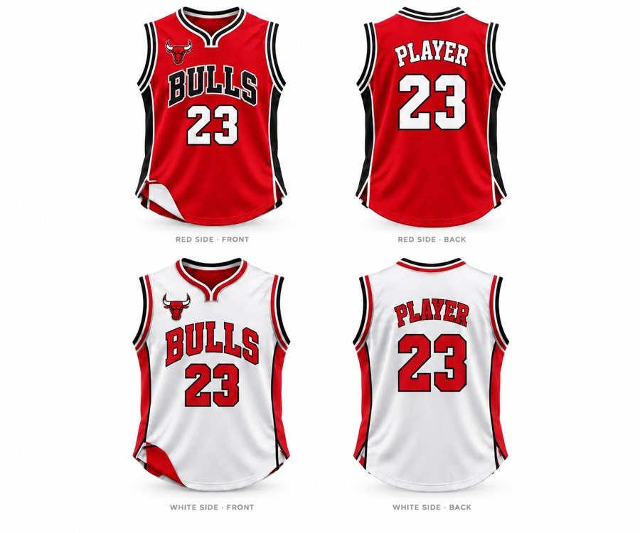 Bull Charge Reversible Basketball Jersey — custom basketball teamwear