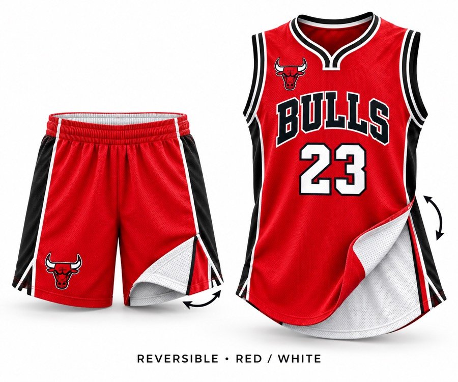 Bull Charge Reversible Basketball Set — custom basketball teamwear