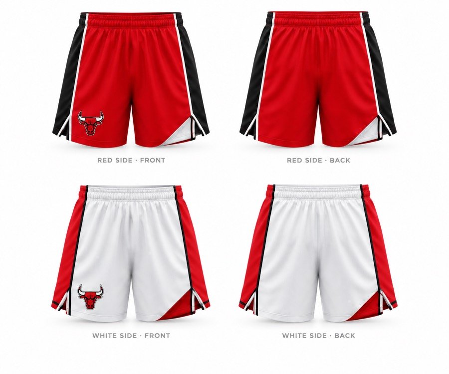 Bull Charge Reversible Basketball Shorts — custom basketball teamwear