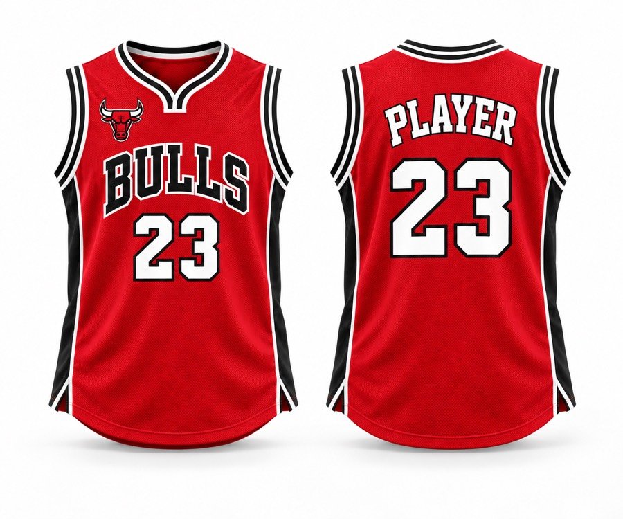 Bull Charge Wishbone Jersey — custom basketball teamwear