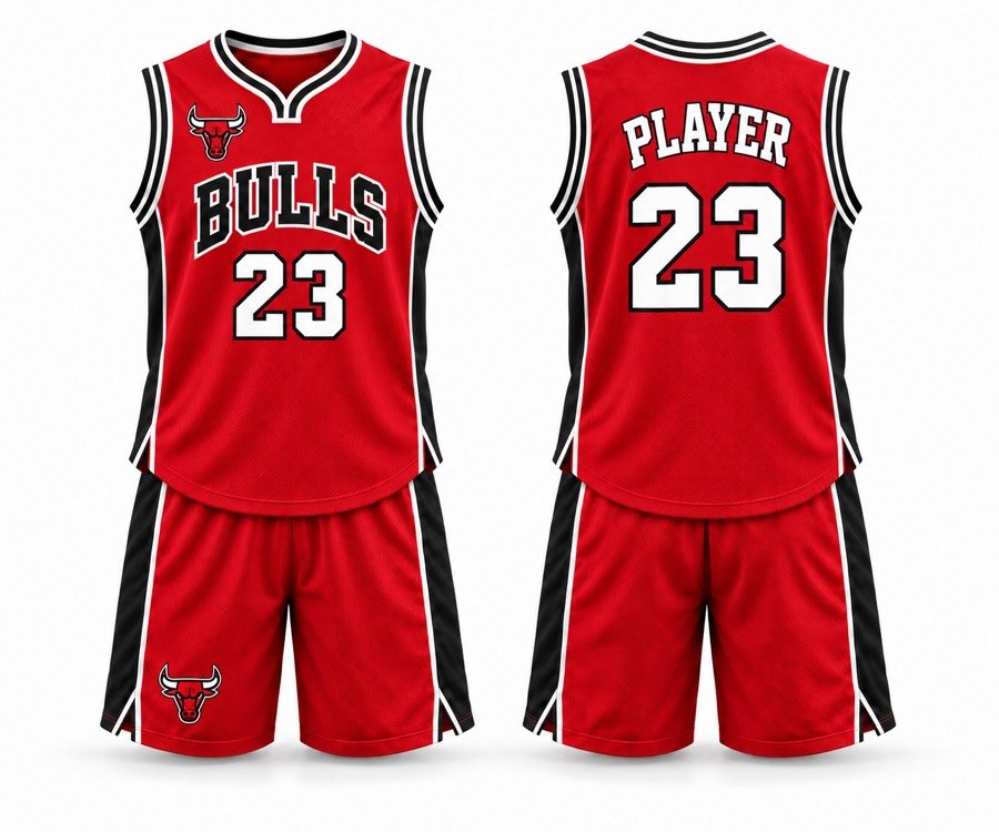 Bull Charge Wishbone Uniform Set — custom basketball teamwear