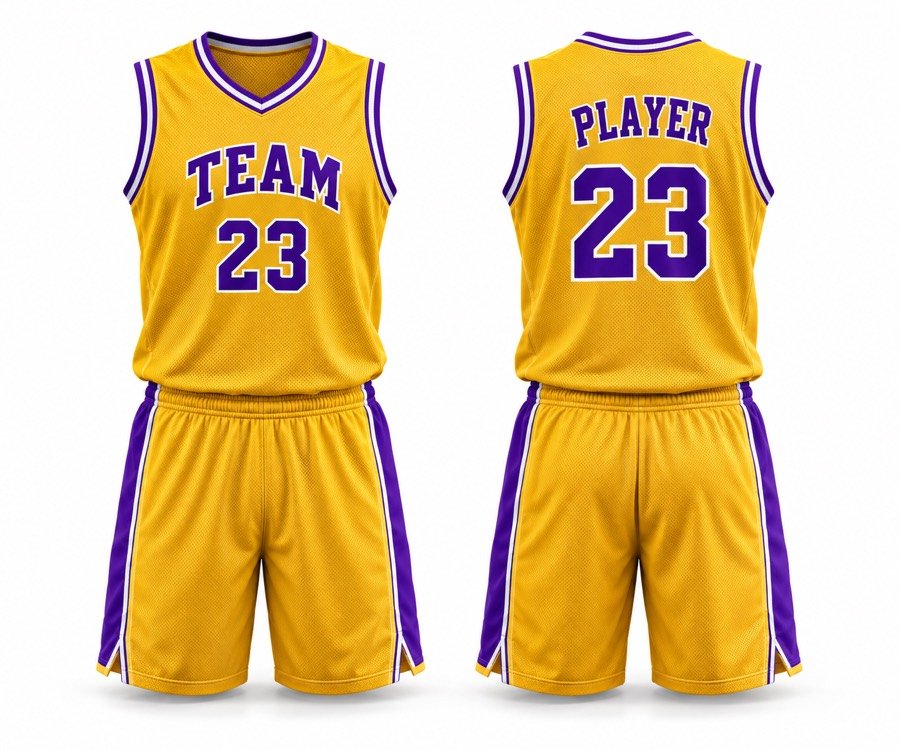 Court Classic Gold Home Set — custom basketball teamwear