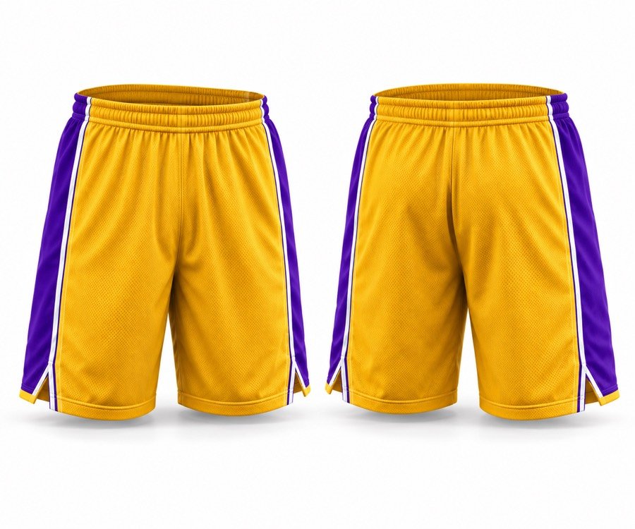 Court Classic Gold Home Shorts — custom basketball teamwear