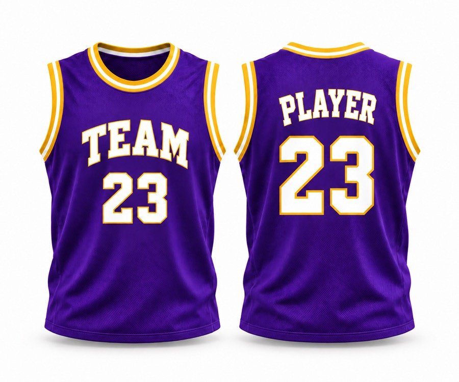 Court Classic Purple Away Jersey — custom basketball teamwear