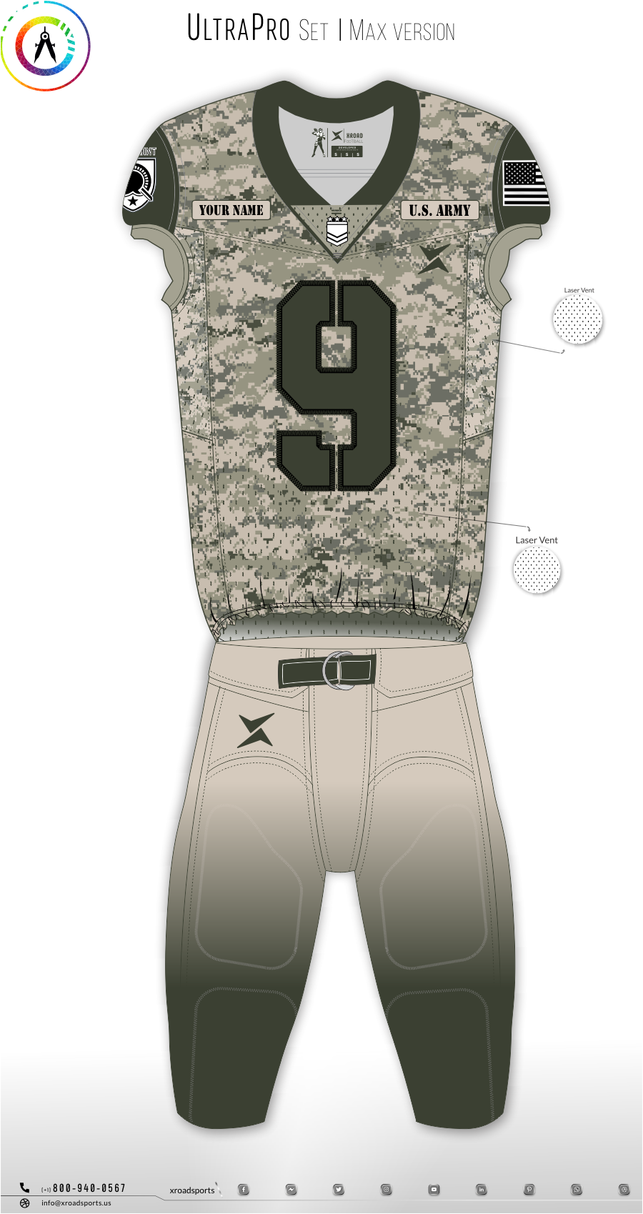 ultrapro+Set+max+usarmy+jersey+pant+front